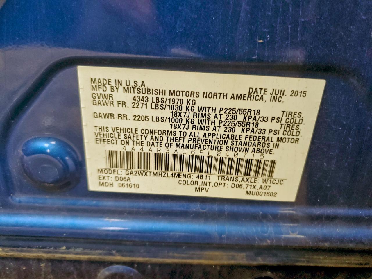 Mitsubishi Outlander Es Image 9