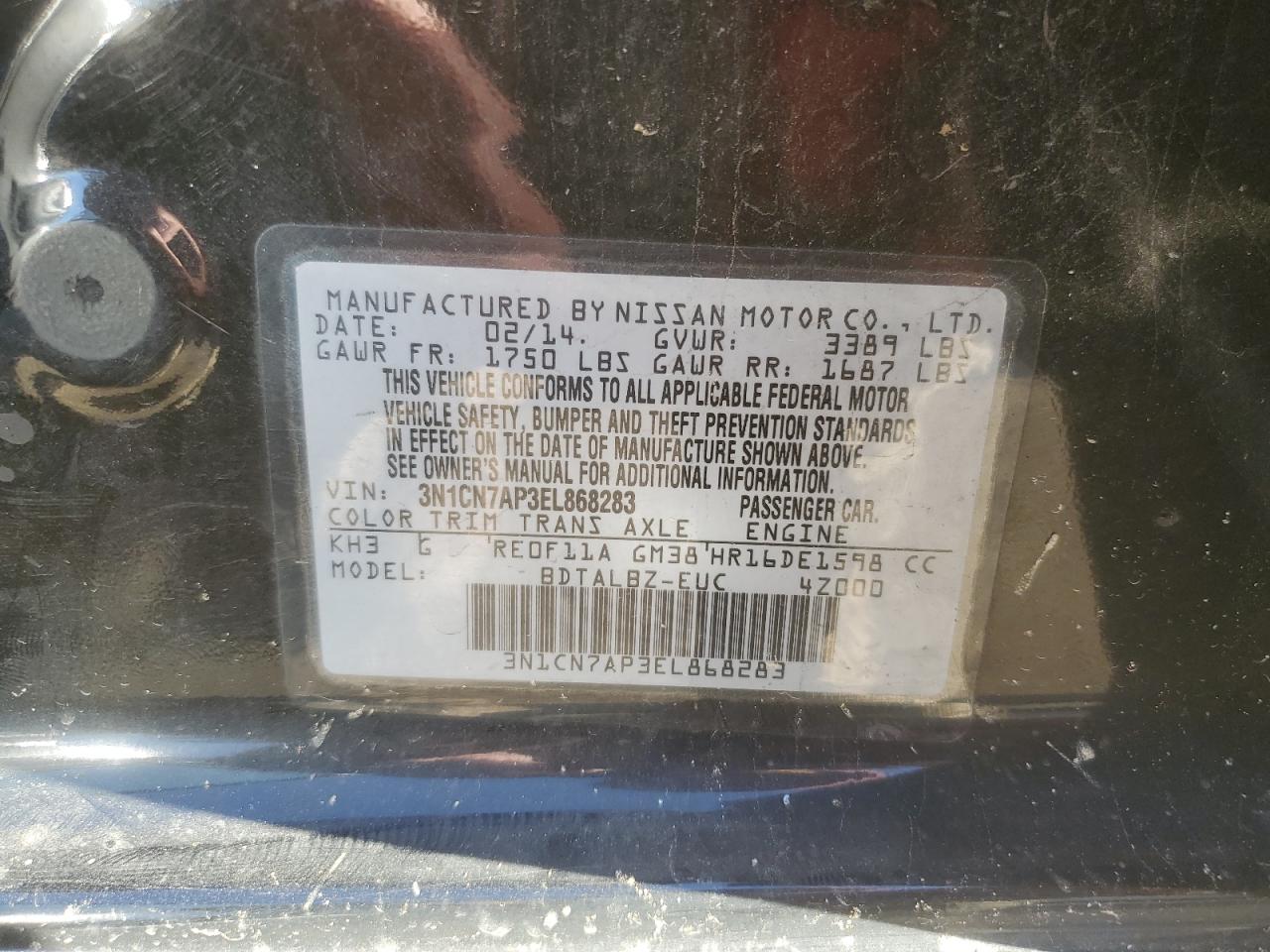 Nissan Versa S Image 8