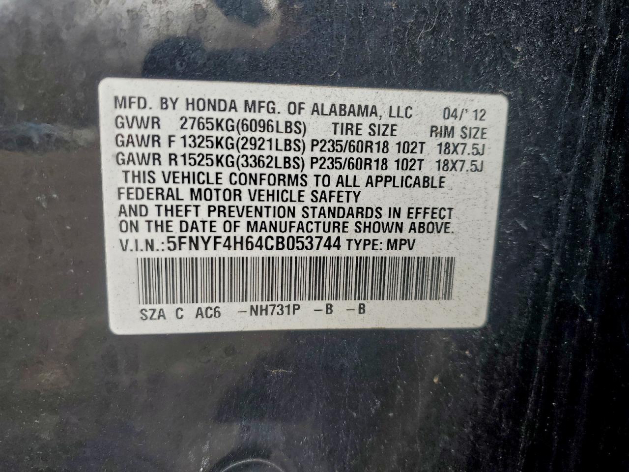 Honda Pilot Exl Image 13