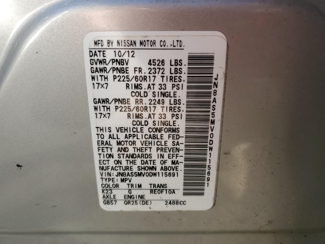 Nissan Rogue S Image 4