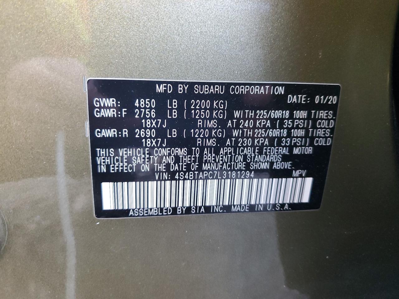 Subaru Outback Touring Image 3