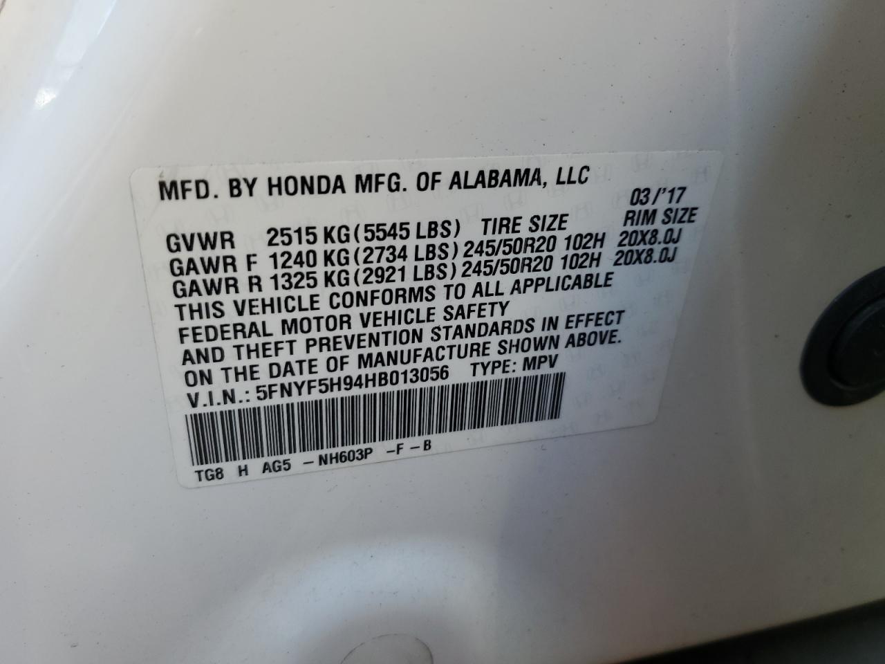 Honda Pilot Touring Image 13