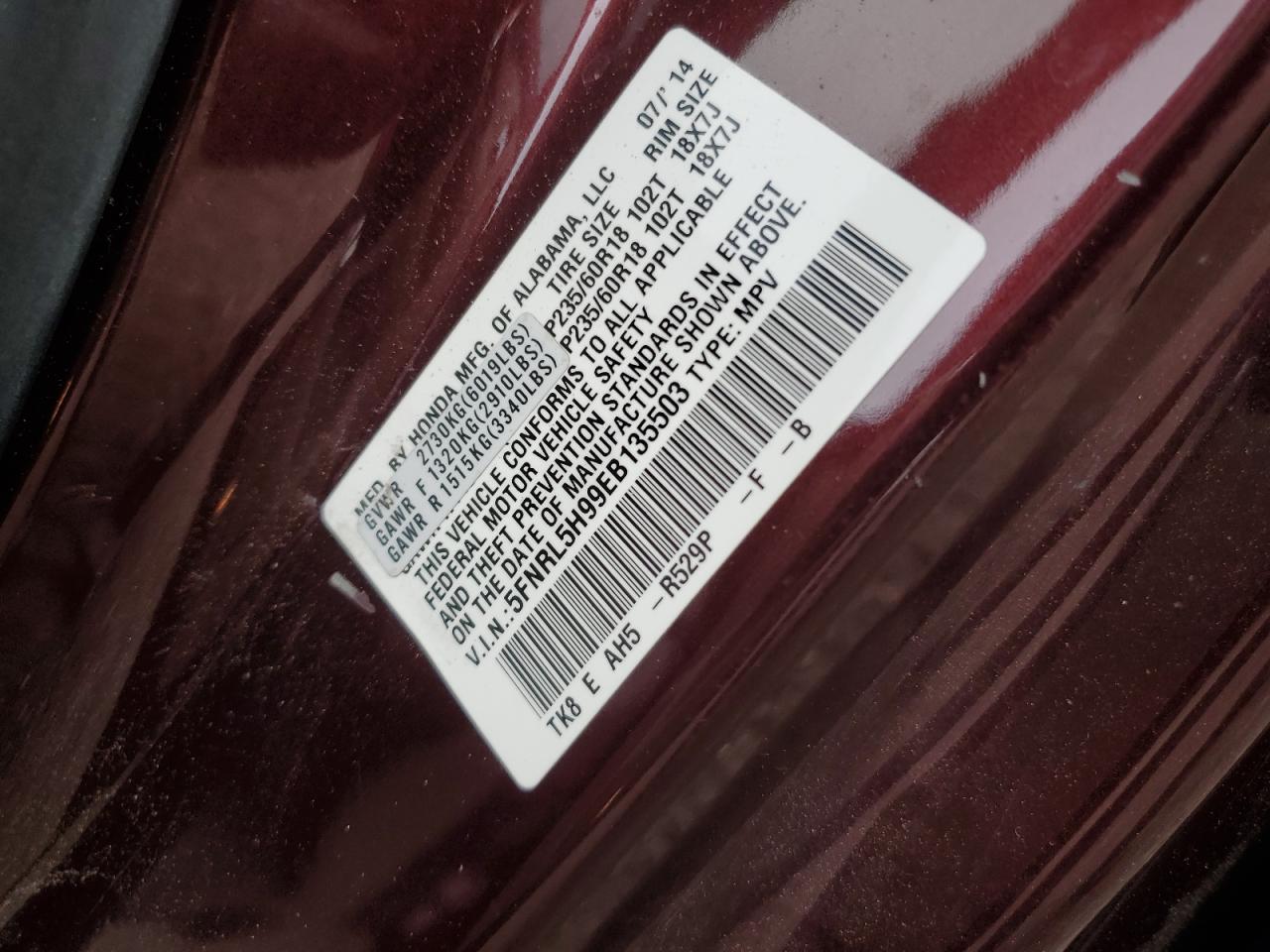 Honda Odyssey Touring Image 12