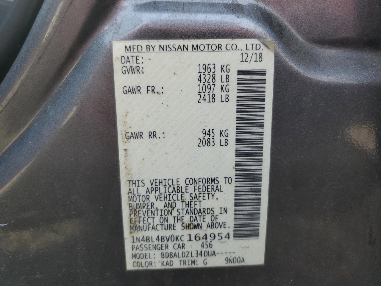 Nissan Altima S Image 12