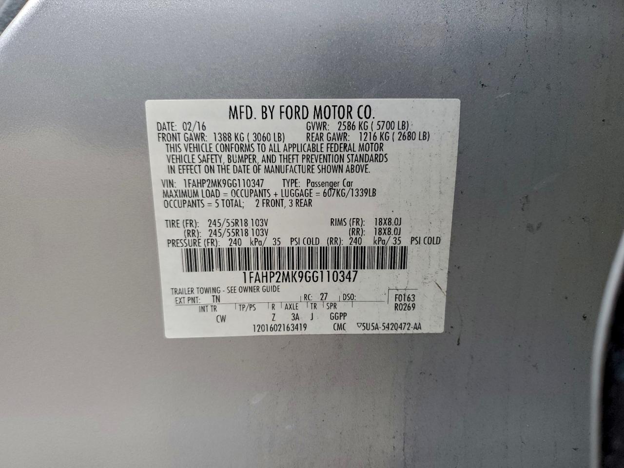 Ford Taurus Police Interceptor Image 8