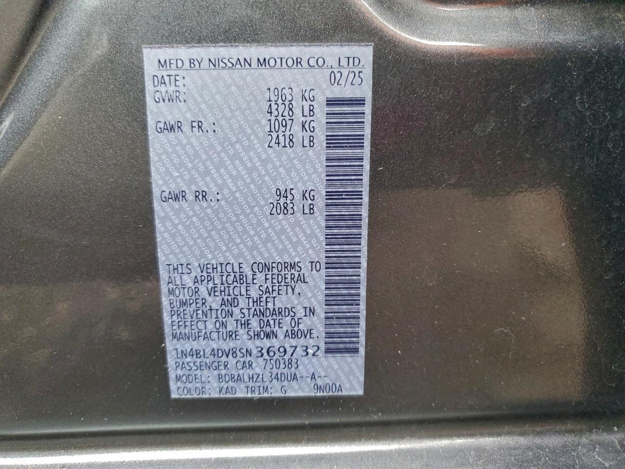 Nissan Altima Sv Image 10