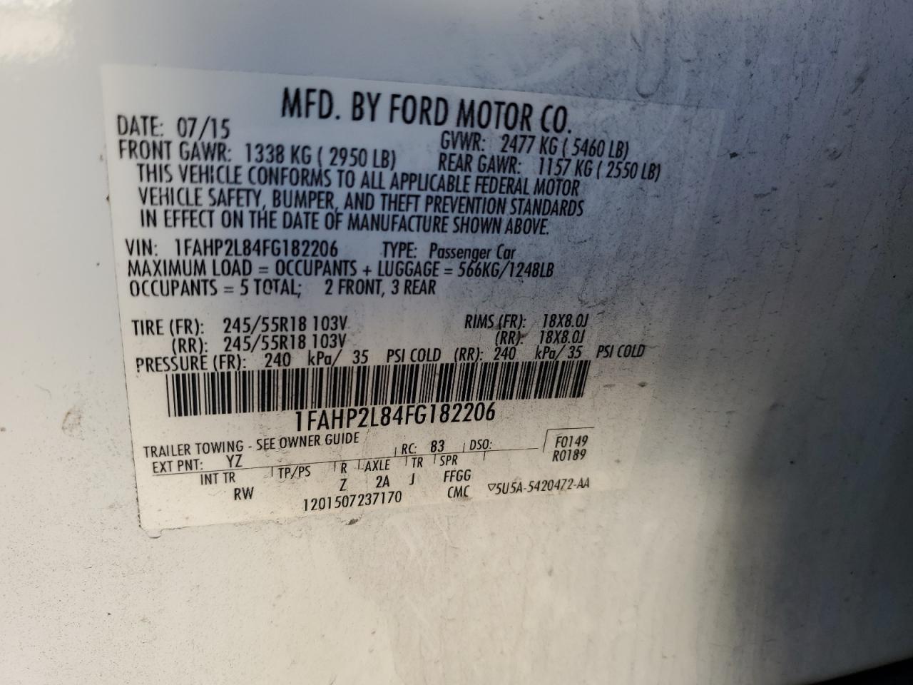 Ford Taurus Police Interceptor Image 10