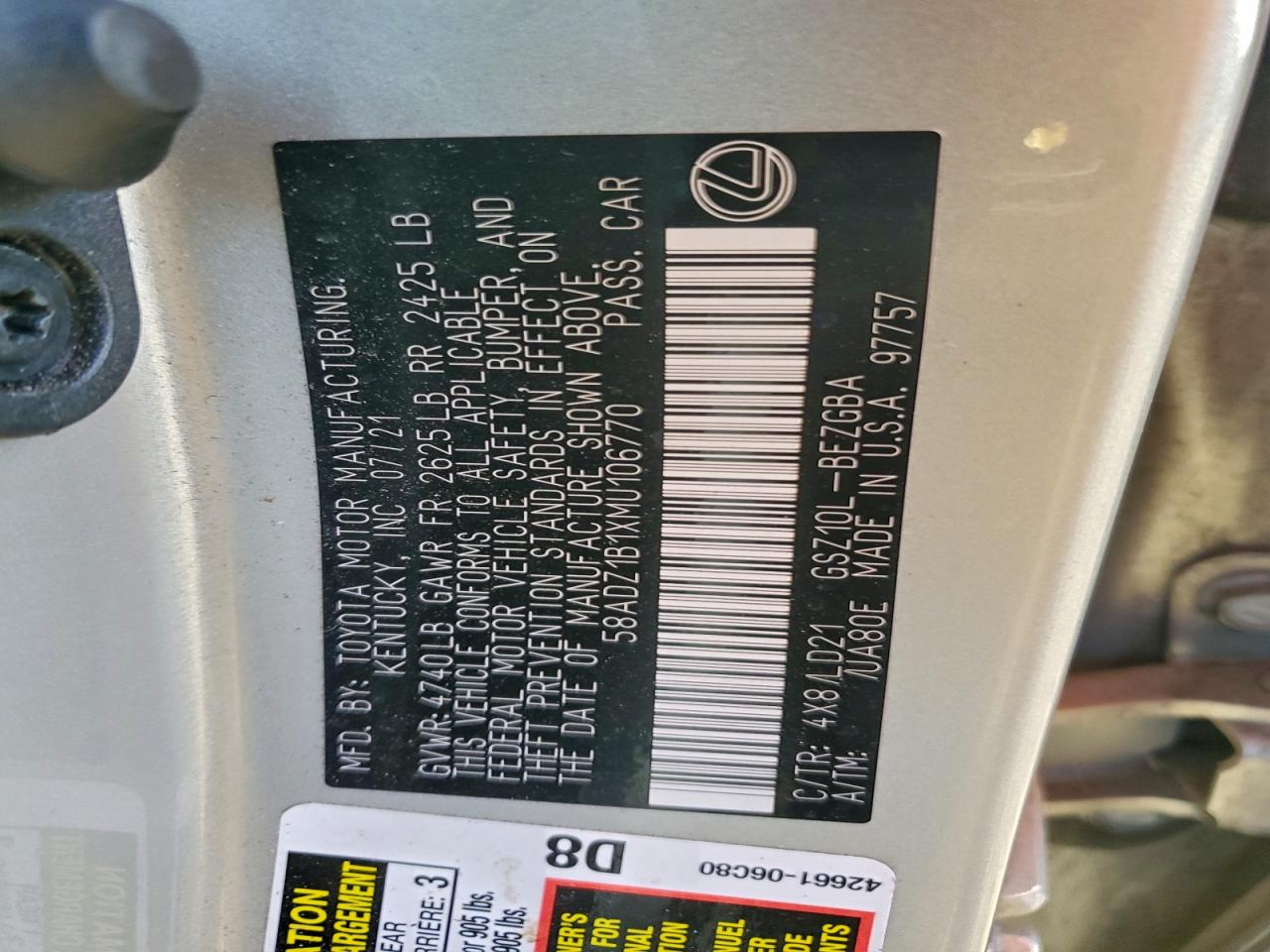 Lexus Es 350 Base Image 8